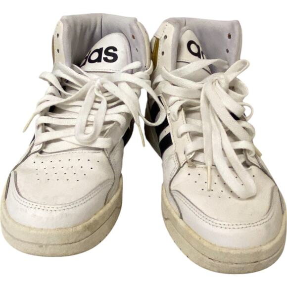 Adidas Entrap Mid Top Basketball Shoes Mens Size 9 White Leather Gold Trim main image 8